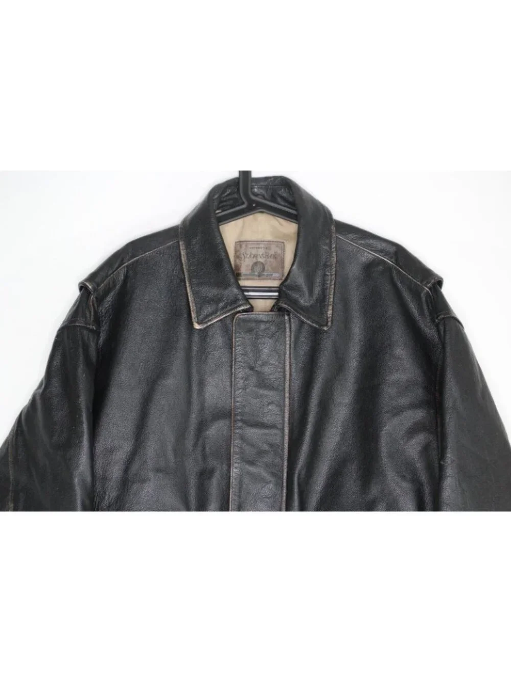 Vintage St Johns Bay Mens XL Flyers Flight Leather Jacket O1020